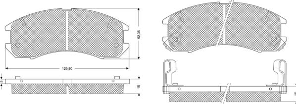 Procodis France PF1056 - Brake Pad Set, disc brake autospares.lv