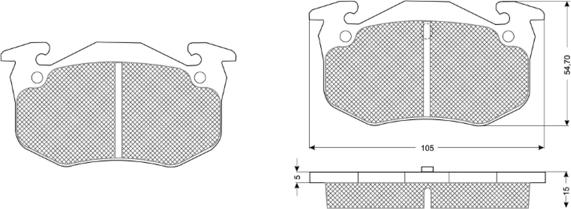 Procodis France PF10501 - Brake Pad Set, disc brake autospares.lv