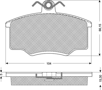 Procodis France PF1058 - Brake Pad Set, disc brake autospares.lv