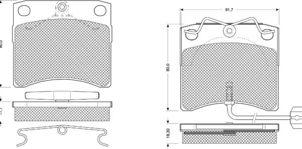 Procodis France PF10641 - Brake Pad Set, disc brake autospares.lv