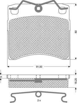 Procodis France PF1064 - Brake Pad Set, disc brake autospares.lv