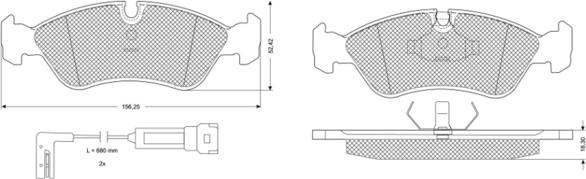 Procodis France PF10681 - Brake Pad Set, disc brake autospares.lv