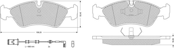 Procodis France PF10682 - Brake Pad Set, disc brake autospares.lv