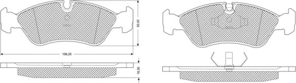 Procodis France PF1068 - Brake Pad Set, disc brake autospares.lv