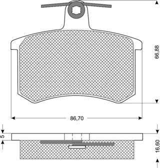 Procodis France PF1062 - Brake Pad Set, disc brake autospares.lv