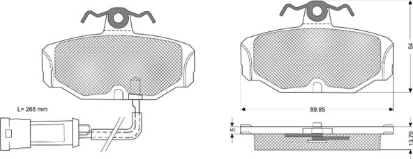 Procodis France PF10671 - Brake Pad Set, disc brake autospares.lv