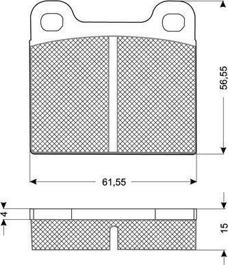 Procodis France PF1019 - Brake Pad Set, disc brake autospares.lv