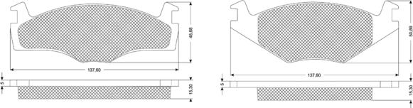 Procodis France PF1014 - Brake Pad Set, disc brake autospares.lv