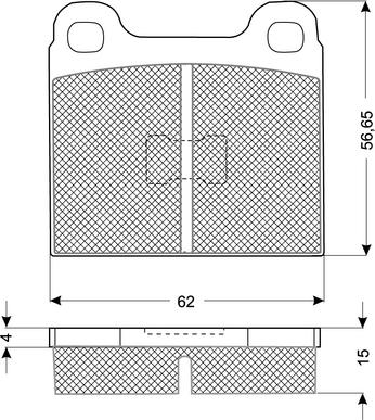 Procodis France PF1016 - Brake Pad Set, disc brake autospares.lv