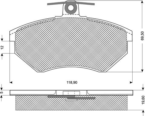 Procodis France PF1011 - Brake Pad Set, disc brake autospares.lv