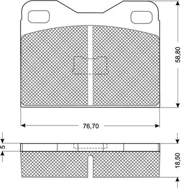 Procodis France PF1012 - Brake Pad Set, disc brake autospares.lv