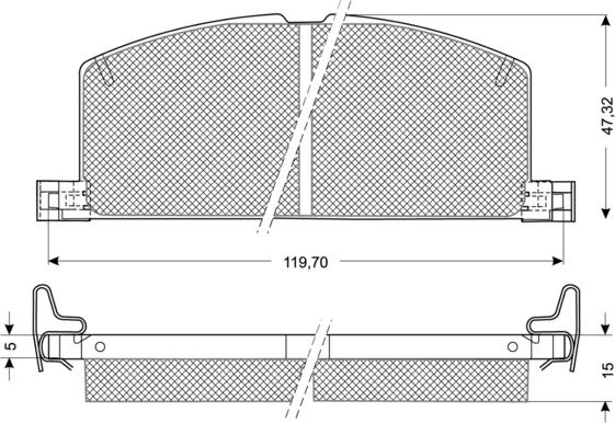 Procodis France PF1017 - Brake Pad Set, disc brake autospares.lv