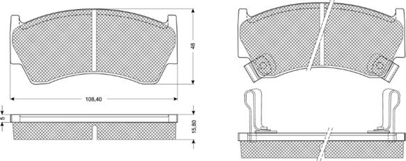 Procodis France PF1089 - Brake Pad Set, disc brake autospares.lv