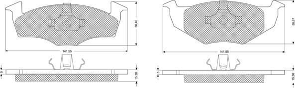 Procodis France PF10851 - Brake Pad Set, disc brake autospares.lv