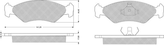 Procodis France PF1083 - Brake Pad Set, disc brake autospares.lv