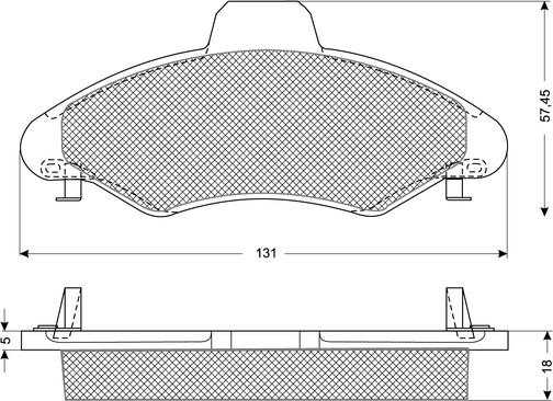 Procodis France PF10821 - Brake Pad Set, disc brake autospares.lv