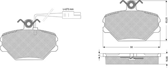 Procodis France PF10391 - Brake Pad Set, disc brake autospares.lv