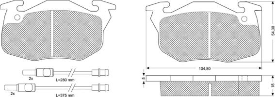 Procodis France PF10341 - Brake Pad Set, disc brake autospares.lv