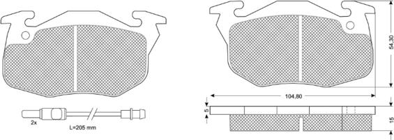 Procodis France PF10342 - Brake Pad Set, disc brake autospares.lv