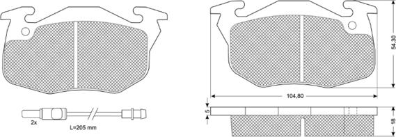 Procodis France PF1034 - Brake Pad Set, disc brake autospares.lv