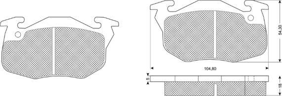 Procodis France PF1035 - Brake Pad Set, disc brake autospares.lv