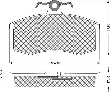 Procodis France PF1036 - Brake Pad Set, disc brake autospares.lv