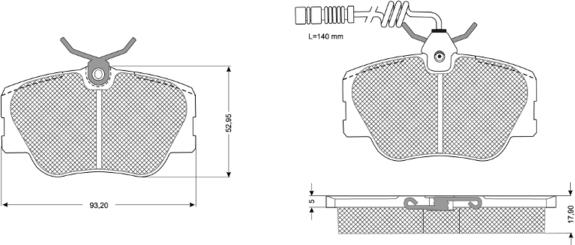 Procodis France PF10381 - Brake Pad Set, disc brake autospares.lv