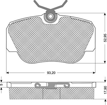 Procodis France PF1038 - Brake Pad Set, disc brake autospares.lv