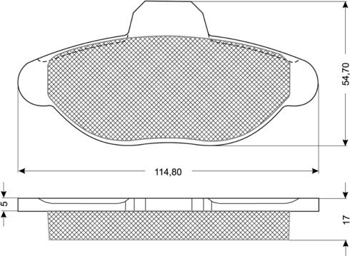 Procodis France PF1033 - Brake Pad Set, disc brake autospares.lv