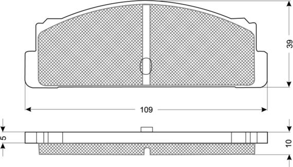 Procodis France PF1024 - Brake Pad Set, disc brake autospares.lv