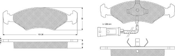 Procodis France PF10282 - Brake Pad Set, disc brake autospares.lv