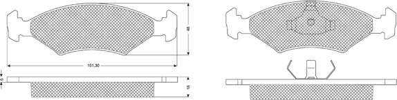 Procodis France PF1028 - Brake Pad Set, disc brake autospares.lv