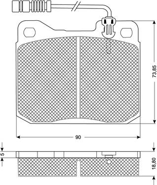 Procodis France PF10225 - Brake Pad Set, disc brake autospares.lv