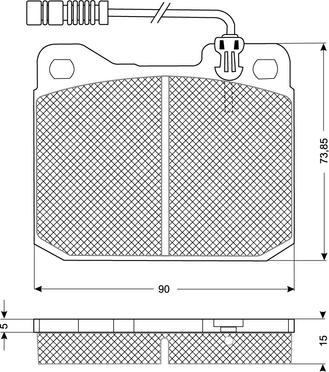 Procodis France PF10221 - Brake Pad Set, disc brake autospares.lv