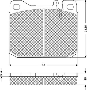 Procodis France PF1022 - Brake Pad Set, disc brake autospares.lv