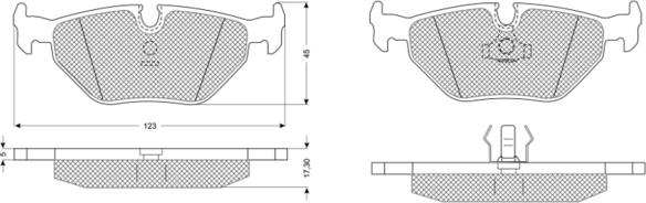 Procodis France PF1070 - Brake Pad Set, disc brake autospares.lv