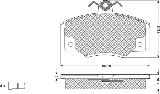 Procodis France PF10731 - Brake Pad Set, disc brake autospares.lv