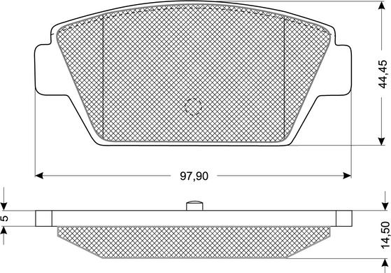 Procodis France PF1154 - Brake Pad Set, disc brake autospares.lv