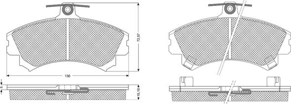 Procodis France PF1152 - Brake Pad Set, disc brake autospares.lv