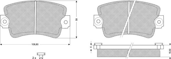 Procodis France PF1164 - Brake Pad Set, disc brake autospares.lv