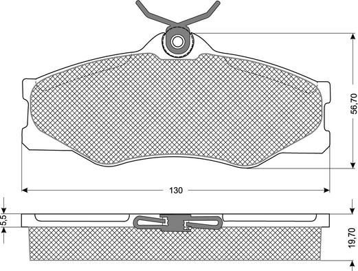 Procodis France PF1166 - Brake Pad Set, disc brake autospares.lv