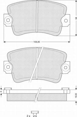 Procodis France PF1163 - Brake Pad Set, disc brake autospares.lv