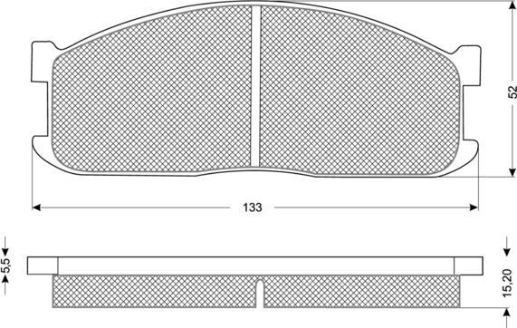 Procodis France PF1116 - Brake Pad Set, disc brake autospares.lv