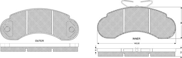 Procodis France PF1113 - Brake Pad Set, disc brake autospares.lv