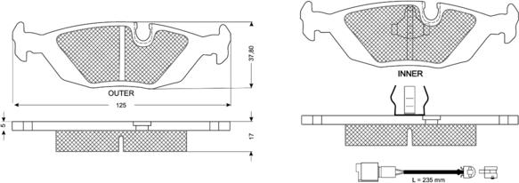 Procodis France PF11301 - Brake Pad Set, disc brake autospares.lv