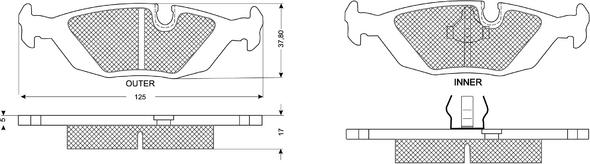 Procodis France PF1130 - Brake Pad Set, disc brake autospares.lv