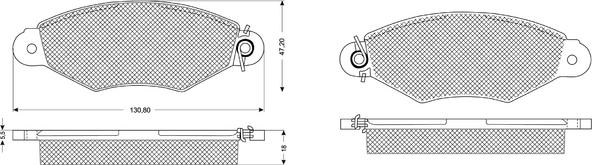 Procodis France PF1175 - Brake Pad Set, disc brake autospares.lv