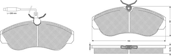 Procodis France PF1173 - Brake Pad Set, disc brake autospares.lv