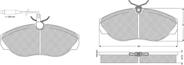 Procodis France PF1172 - Brake Pad Set, disc brake autospares.lv