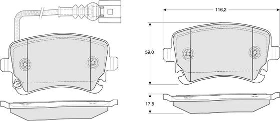 Procodis France PF1396 - Brake Pad Set, disc brake autospares.lv